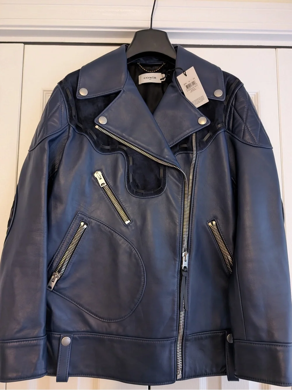 Vintage Coach 1941 Rip&Repair Western Moto Biker Lamb Leather Jacket NWT Size 2